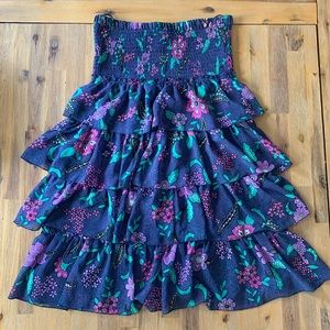 Floral tube top dress